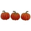 Northlight 4" Orange Artificial Fall Harvest Pumpkins, 3ct.