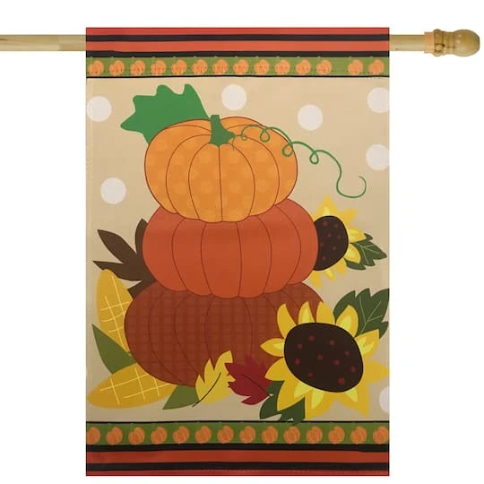 Northlight 40" Pumpkins & Sunflowers Autumn Harvest Garden Flag 5 Northlight 40" Pumpkins & Sunflowers Autumn Harvest Garden Flag - Image 3