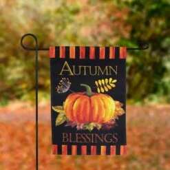 Northlight Small Autumn Blessings & Pumpkins Garden Flag