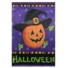 Northlight Happy Halloween Pumpkin In A Witch Hat Outdoor Garden Flag, 28" X 40" -Northlight D406352S 1