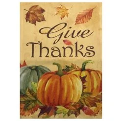 Northlight Small Orange Pumpkins Give Thanks Autumn Harvest Garden Flag 7 Northlight Small Orange Pumpkins Give Thanks Autumn Harvest Garden Flag -Northlight D406353S 1 1