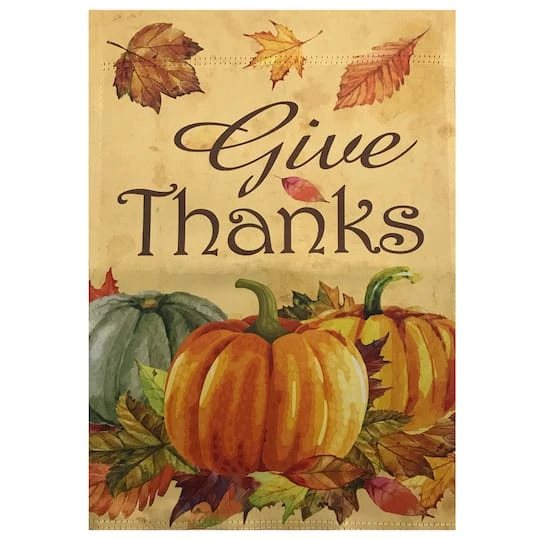 Northlight Small Orange Pumpkins Give Thanks Autumn Harvest Garden Flag 4 Northlight Small Orange Pumpkins Give Thanks Autumn Harvest Garden Flag - Image 2