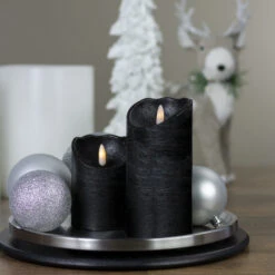 Northlight 6" LED Black Flameless Halloween Décor Candle -Northlight D407353S 2
