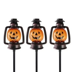 Northlight 16.75" Orange Flickering Halloween Jack O' Lantern Pathway Markers, 3ct. 7 Northlight 16.75" Orange Flickering Halloween Jack O' Lantern Pathway Markers, 3ct. -Northlight D407354S 1 1