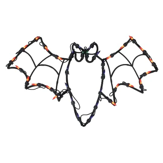 Northlight 15" Lighted Bat Halloween Window Silhouette Decoration 4 Northlight 15" Lighted Bat Halloween Window Silhouette Decoration - Image 2