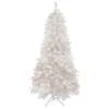 Northlight 7.5ft. Pre-Lit Flocked White Spruce Artificial Christmas Tree, Clear Lights
