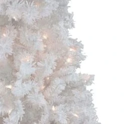 Northlight 7.5ft. Pre-Lit Flocked White Spruce Artificial Christmas Tree, Clear Lights 12 Northlight 7.5ft. Pre-Lit Flocked White Spruce Artificial Christmas Tree, Clear Lights -Northlight D489948S 3