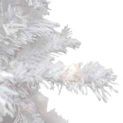 Northlight 7.5ft. Pre-Lit Flocked White Spruce Artificial Christmas Tree, Clear Lights 13 Northlight 7.5ft. Pre-Lit Flocked White Spruce Artificial Christmas Tree, Clear Lights -Northlight D489948S 4