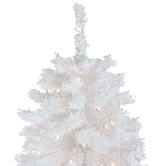 Northlight 7.5ft. Pre-Lit Flocked White Spruce Artificial Christmas Tree, Clear Lights 8 Northlight 7.5ft. Pre-Lit Flocked White Spruce Artificial Christmas Tree, Clear Lights - Image 6