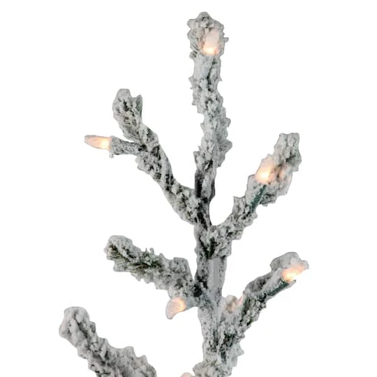 Northlight 3ft. Pre-Lit Flocked Alpine Twig Artificial Christmas Tree, White Lights 5 Northlight 3ft. Pre-Lit Flocked Alpine Twig Artificial Christmas Tree, White Lights - Image 3