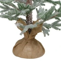 Northlight 4ft. Unlit Frosted Pine Artificial Christmas Tree With Jute Base -Northlight D489976S 4