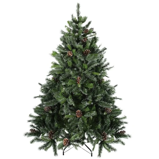 Northlight 6.5ft. Unlit Snowy Delta Pine With Pinecones Artificial Christmas Tree 3 Northlight 6.5ft. Unlit Snowy Delta Pine With Pinecones Artificial Christmas Tree