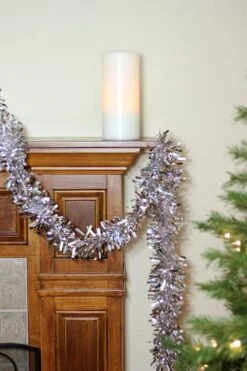 Northlight 50ft. Silver Wide Cut Tinsel Garland -Northlight D490999S 3