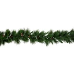 Northlight 9ft. Artificial White Valley Pine With Pine Cones Garland -Northlight D491008S 4