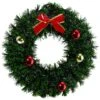 Northlight 17" Green Tinsel Artificial Christmas Wreath With Bow 2 Northlight 17" Green Tinsel Artificial Christmas Wreath With Bow -Northlight D491022S 1