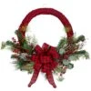 Northlight 24" Red And Black Buffalo Plaid And Berry Artificial Wreath 1 Northlight 24" Red And Black Buffalo Plaid And Berry Artificial Wreath -Northlight D491025S 1