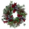Northlight 24" Flocked Dual Plaid And Berries Artificial Wreath 2 Northlight 24" Flocked Dual Plaid And Berries Artificial Wreath -Northlight D491026S 1