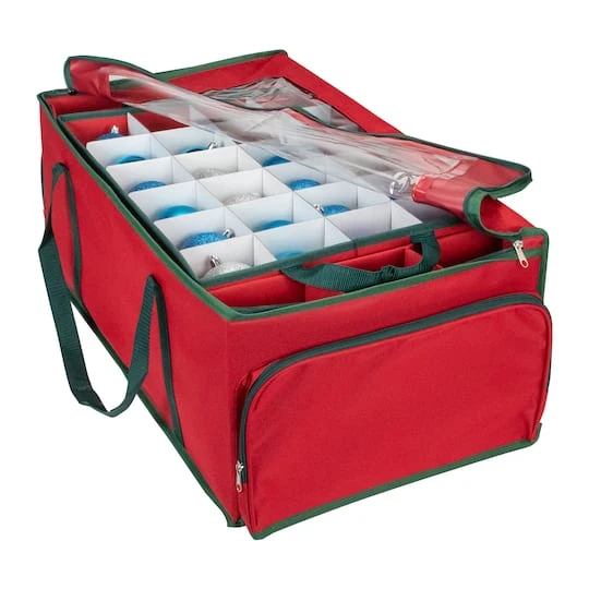 Northlight 24" Red Christmas Ornament Storage Bag 3 Northlight 24" Red Christmas Ornament Storage Bag