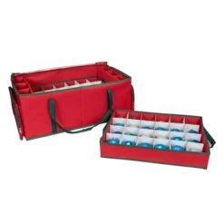 Northlight 24" Red Christmas Ornament Storage Bag 14 Northlight 24" Red Christmas Ornament Storage Bag -Northlight D491046S 5