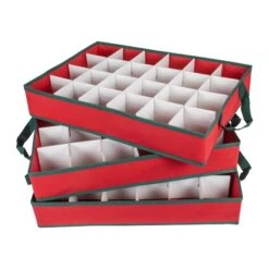 Northlight 24" Red Christmas Ornament Storage Bag 15 Northlight 24" Red Christmas Ornament Storage Bag -Northlight D491046S 6