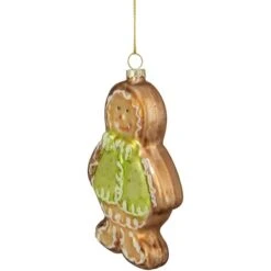 Northlight 4.5" Bronze & Brown Glass Gingerbread Christmas Ornament 19 Northlight 4.5" Bronze & Brown Glass Gingerbread Christmas Ornament -Northlight D491094S 13
