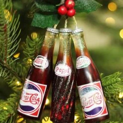 Northlight Trio Of Pepsi Cola Bottles Ornament -Northlight D491111S 3