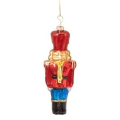 Northlight 5.5" Shiny Red Nutcracker Soldier Glass Ornament -Northlight D491123S 5