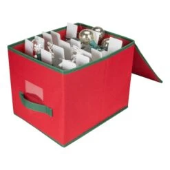 Northlight 13" Red Christmas Ornament Storage Box -Northlight D491126S 2