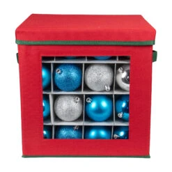 Northlight 12" Red Christmas Ornament Storage Bag 11 Northlight 12" Red Christmas Ornament Storage Bag -Northlight D491127S 3