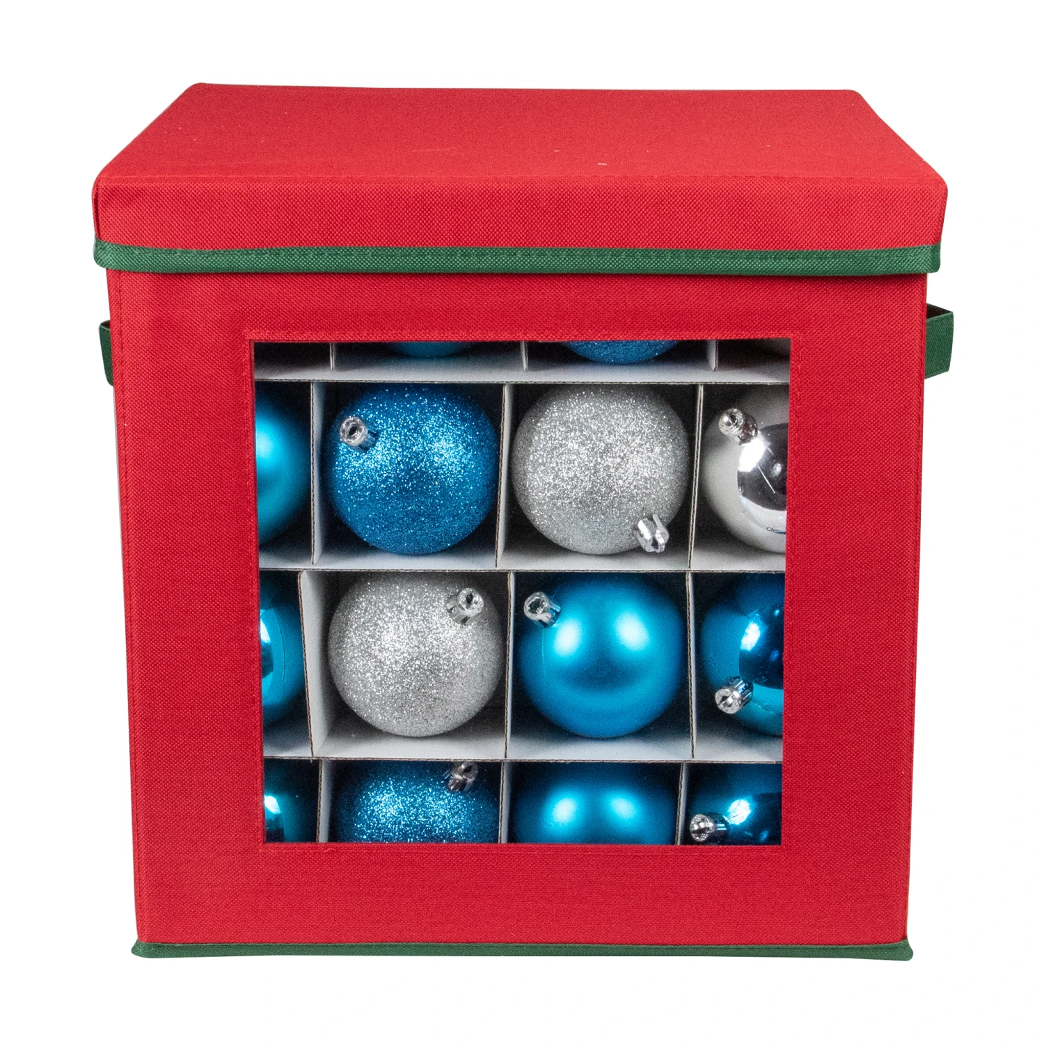 Northlight 12" Red Christmas Ornament Storage Bag 6 Northlight 12" Red Christmas Ornament Storage Bag - Image 4