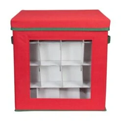 Northlight 12" Red Christmas Ornament Storage Bag 12 Northlight 12" Red Christmas Ornament Storage Bag -Northlight D491127S 4