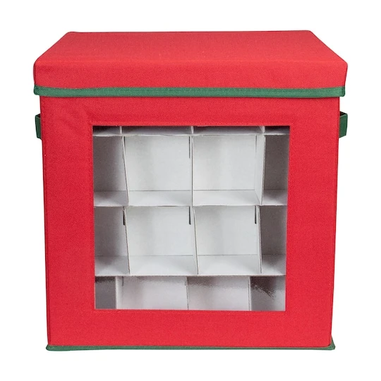 Northlight 12" Red Christmas Ornament Storage Bag 7 Northlight 12" Red Christmas Ornament Storage Bag - Image 5