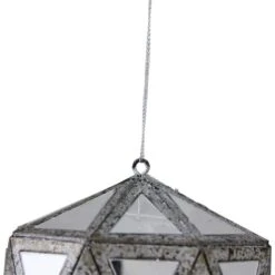 Northlight 5.5" Silver And Clear Mirrored Framed Geometric Drop Ornament 9 Northlight 5.5" Silver And Clear Mirrored Framed Geometric Drop Ornament -Northlight D491136S 2
