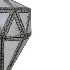 Northlight 5.5" Silver And Clear Mirrored Framed Geometric Drop Ornament 10 Northlight 5.5" Silver And Clear Mirrored Framed Geometric Drop Ornament -Northlight D491136S 3