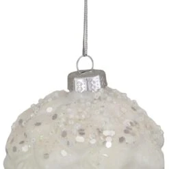 Northlight 3.5" Silver Frosted Pine Cone Glass Christmas Ornament -Northlight D491145S 3