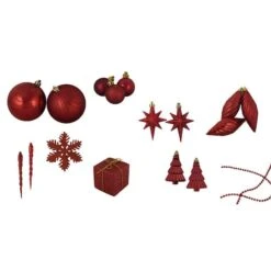 Northlight 125ct. 5.5" Apple Red Shatterproof 3-Finish Christmas Ornaments 12 Northlight 125ct. 5.5" Apple Red Shatterproof 3-Finish Christmas Ornaments -Northlight D491152S 12