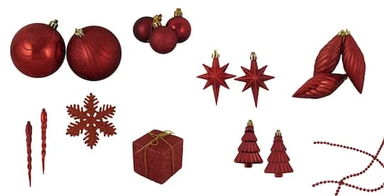 Northlight 125ct. 5.5" Apple Red Shatterproof 3-Finish Christmas Ornaments 5 Northlight 125ct. 5.5" Apple Red Shatterproof 3-Finish Christmas Ornaments - Image 3