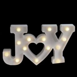 Northlight 12.75" White Joy LED Christmas Marquee Wall Sign -Northlight D491425S 3