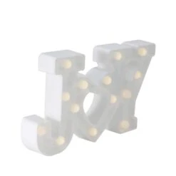 Northlight 12.75" White Joy LED Christmas Marquee Wall Sign -Northlight D491425S 4