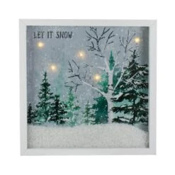 Northlight 10" LED Lighted Let It Snow Winter Forest Christmas Wall Art 14 Northlight 10" LED Lighted Let It Snow Winter Forest Christmas Wall Art -Northlight D491426S 11