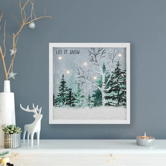 Northlight 10" LED Lighted Let It Snow Winter Forest Christmas Wall Art 8 Northlight 10" LED Lighted Let It Snow Winter Forest Christmas Wall Art - Image 6