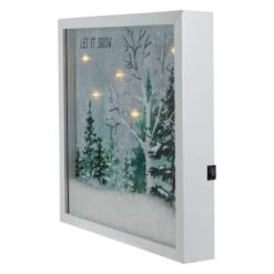 Northlight 10" LED Lighted Let It Snow Winter Forest Christmas Wall Art 12 Northlight 10" LED Lighted Let It Snow Winter Forest Christmas Wall Art -Northlight D491426S 2