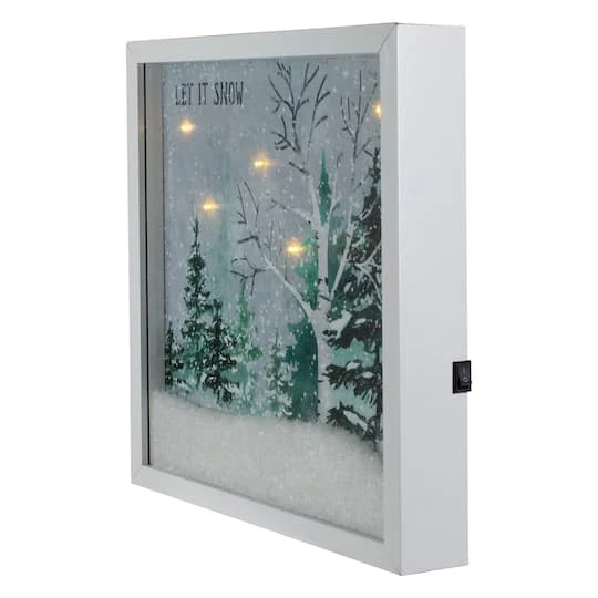 Northlight 10" LED Lighted Let It Snow Winter Forest Christmas Wall Art 5 Northlight 10" LED Lighted Let It Snow Winter Forest Christmas Wall Art - Image 3