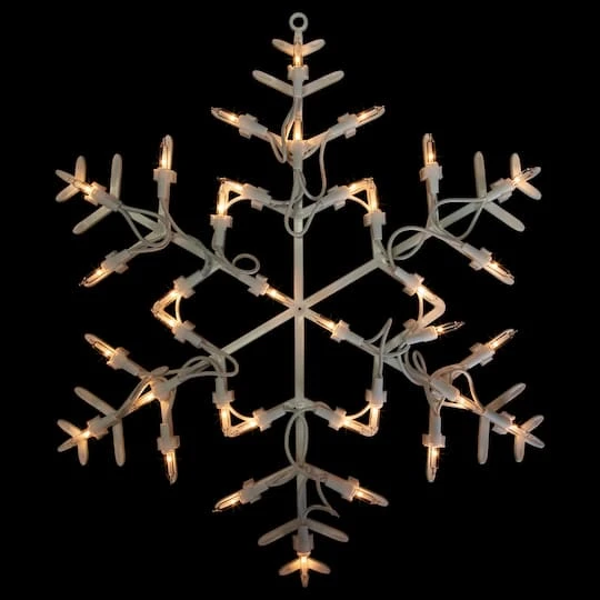 Northlight 13.5" Lighted Snowflake Christmas Window Silhouette Decoration 4 Northlight 13.5" Lighted Snowflake Christmas Window Silhouette Decoration - Image 2