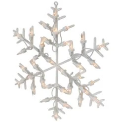 Northlight 13.5" Lighted Snowflake Christmas Window Silhouette Decoration 25 Northlight 13.5" Lighted Snowflake Christmas Window Silhouette Decoration -Northlight D491427S 14