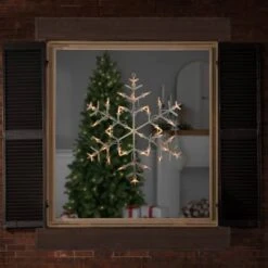 Northlight 13.5" Lighted Snowflake Christmas Window Silhouette Decoration 17 Northlight 13.5" Lighted Snowflake Christmas Window Silhouette Decoration -Northlight D491427S 2
