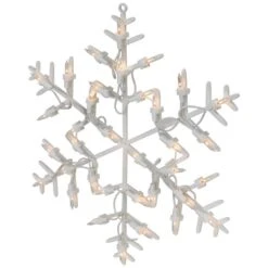 Northlight 13.5" Lighted Snowflake Christmas Window Silhouette Decoration 19 Northlight 13.5" Lighted Snowflake Christmas Window Silhouette Decoration -Northlight D491427S 4
