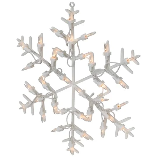 Northlight 13.5" Lighted Snowflake Christmas Window Silhouette Decoration 7 Northlight 13.5" Lighted Snowflake Christmas Window Silhouette Decoration - Image 5