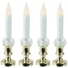 Northlight White & Gold LED C5 Flickering Window Christmas Candle Lamp With Timer -Northlight D491437S 1