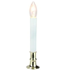 Northlight 9" White & Gold Christmas Candle Lamp With Timer 11 Northlight 9" White & Gold Christmas Candle Lamp With Timer -Northlight D491439S 1 1